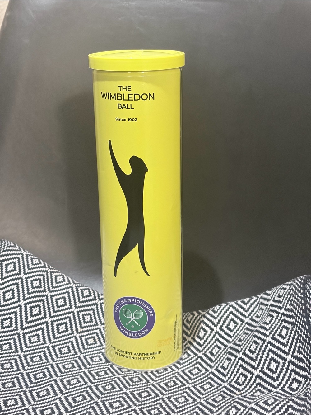 Wimbledon Yellow Branded Tennis Ball Tin